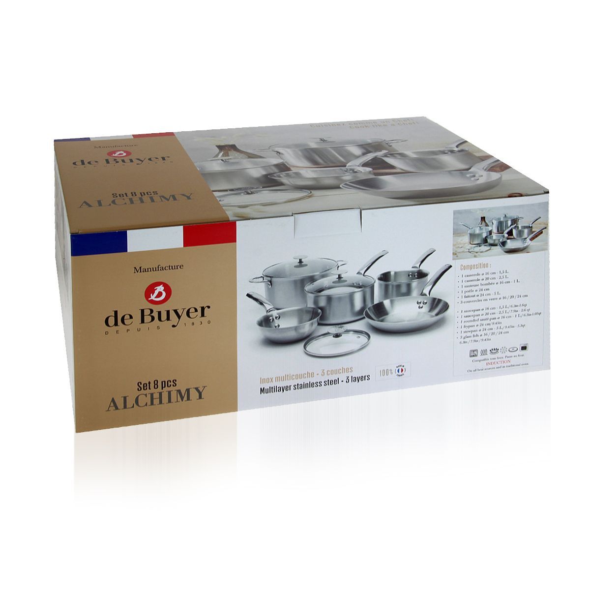 Kastrullset ALCHIMY, 8 st, de Buyer