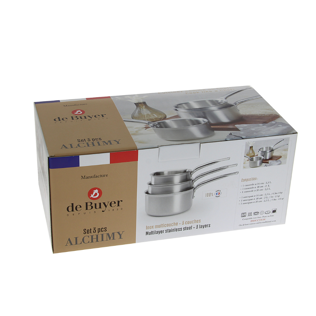 Kastrullset ALCHIMY, 3 st, de Buyer