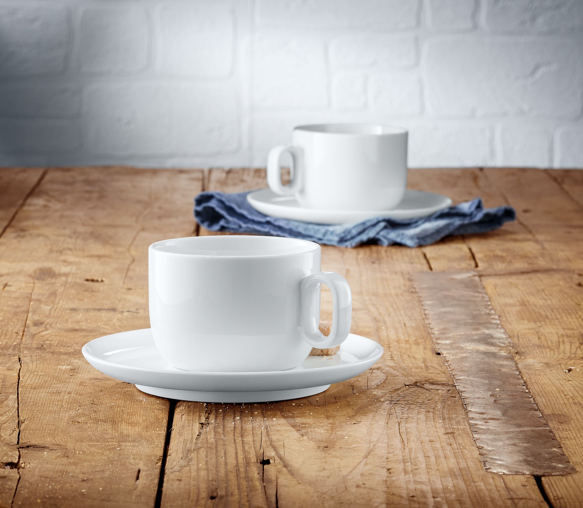 Kaffekopp med fat BARISTA, set i 2 delar, 160 ml, vit, WMF