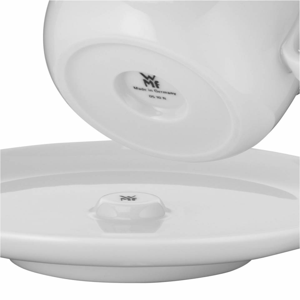 Kaffekopp med fat BARISTA, set i 2 delar, 160 ml, vit, WMF