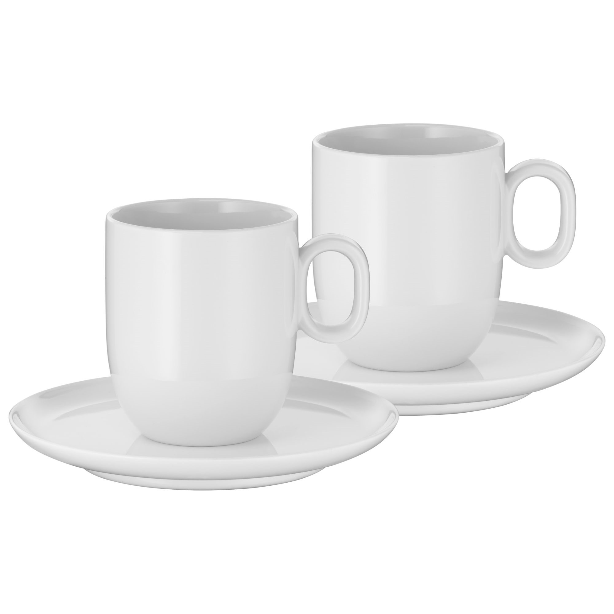 Kaffekopp med fat BARISTA, set i 2 delar, vit, WMF