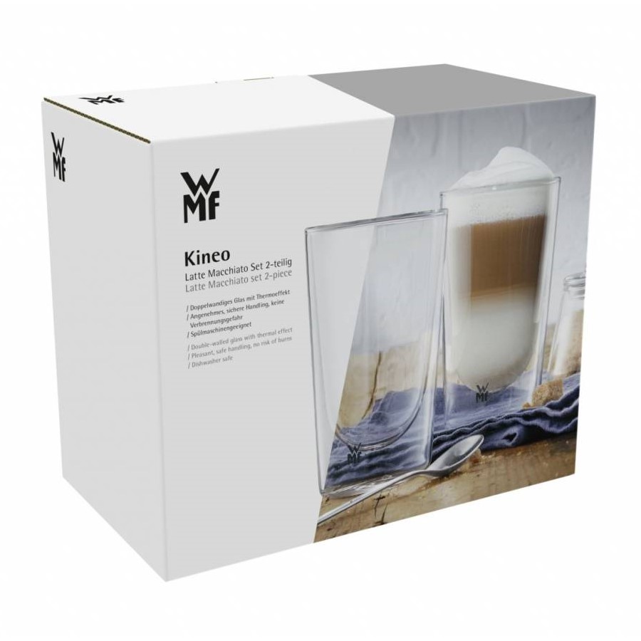 Latte macchiato-glas KINEO, set i 2 delar, dubbelväggig, WMF