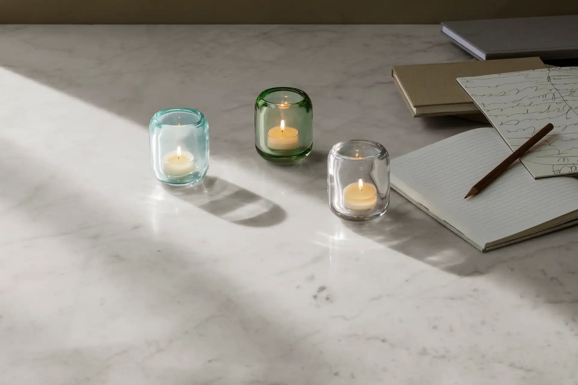 Värmeljushållare ACORN set i 2 delar, klart glas, Eva Solo