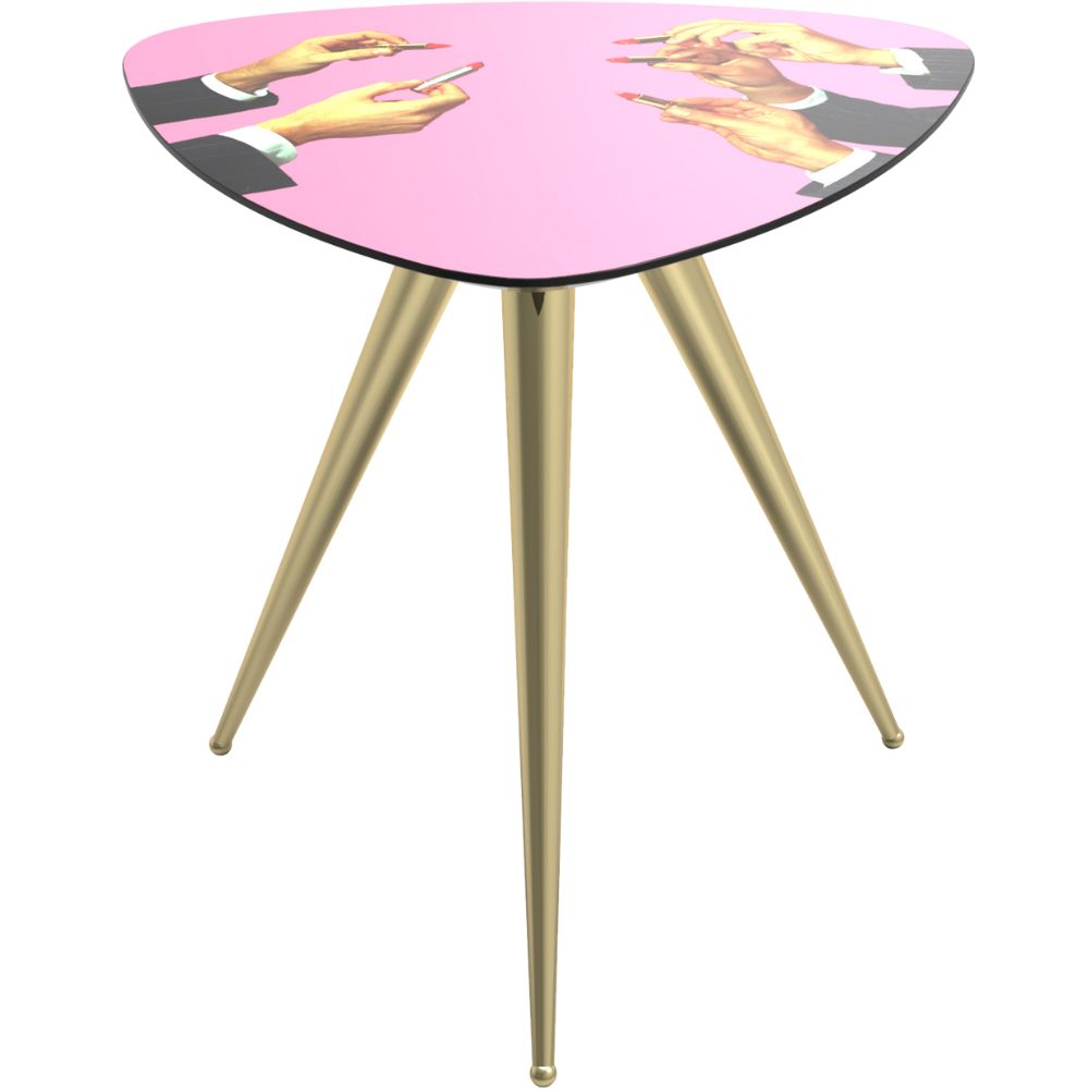 Sidobord TOILETPAPER LIPSTICKS 57 x 48 cm, rosa, Seletti
