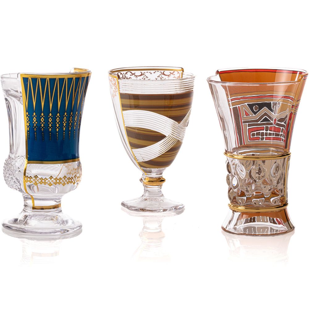 Dricksglas HYBRID PANNOTIA set i 3 delar, 330 ml, Seletti