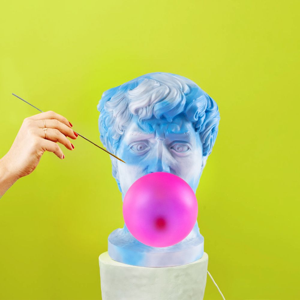 Bordslampa WONDER CLOUD 40,5 cm, blå, Seletti