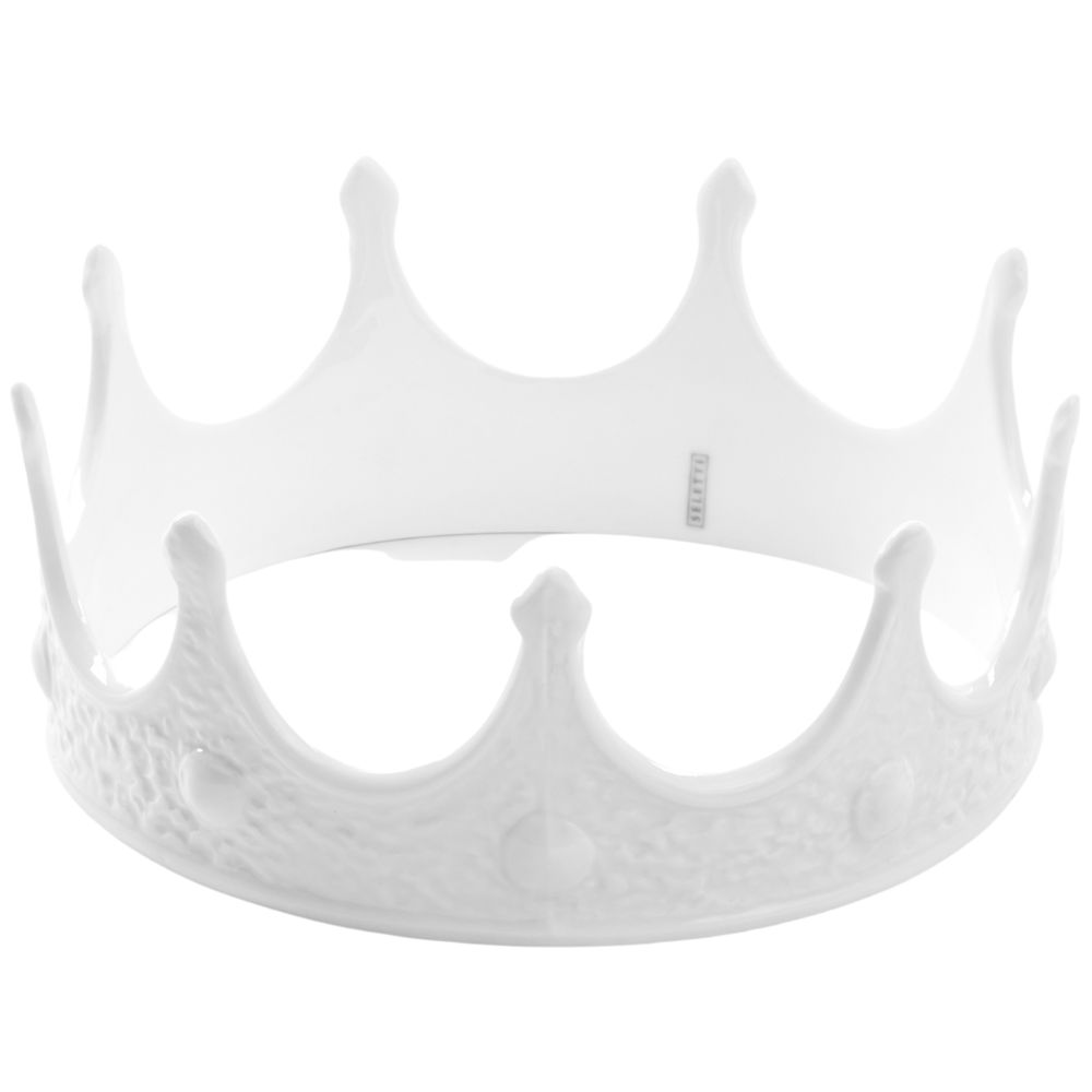 Heminredning MEMORABILIA MY CROWN 18,5 cm, vit, porslin, Seletti