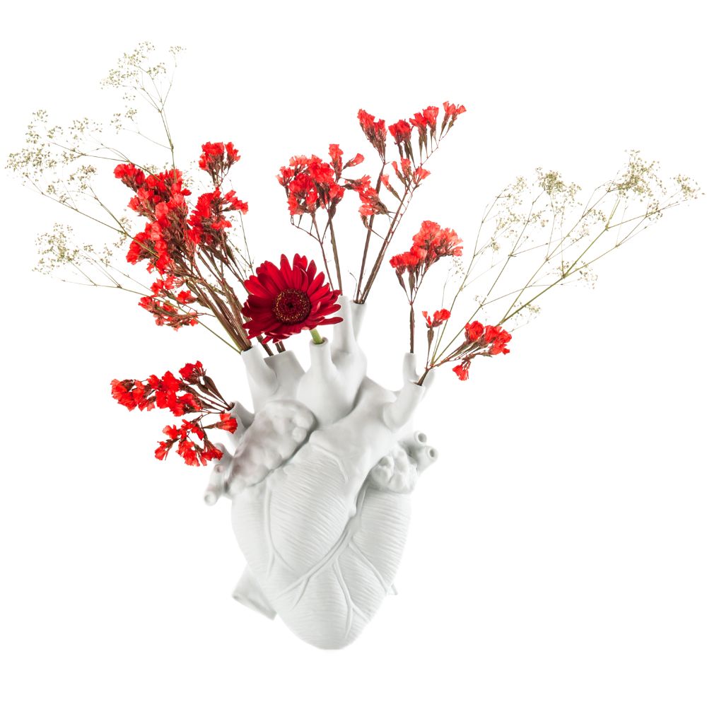 Vas LOVE IN BLOOM 25 cm, vit, Seletti