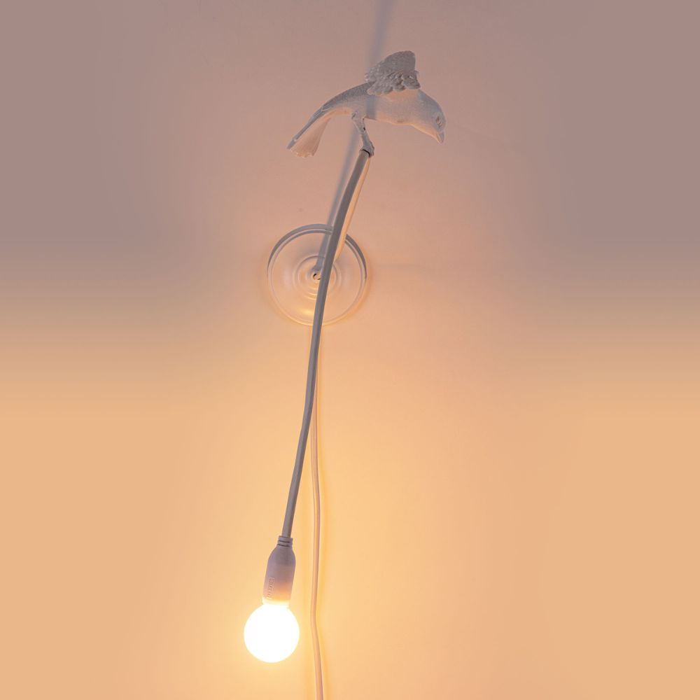 Vägglampa SPARROW CRUISING 100 cm, vit, Seletti