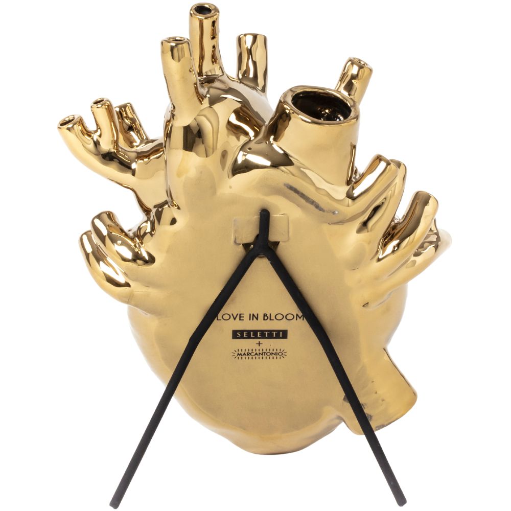 Vas LOVE IN BLOOM 25 cm, guld, Seletti