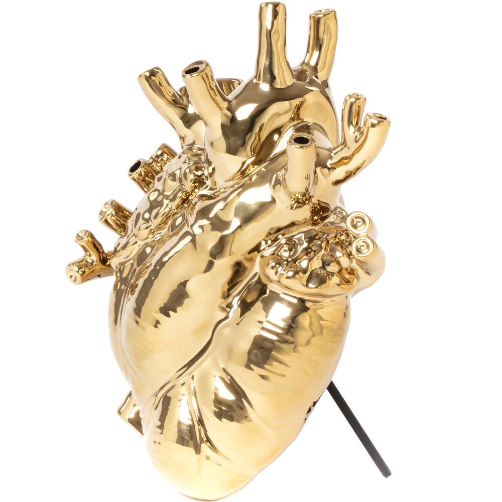 Vas LOVE IN BLOOM 25 cm, guld, Seletti