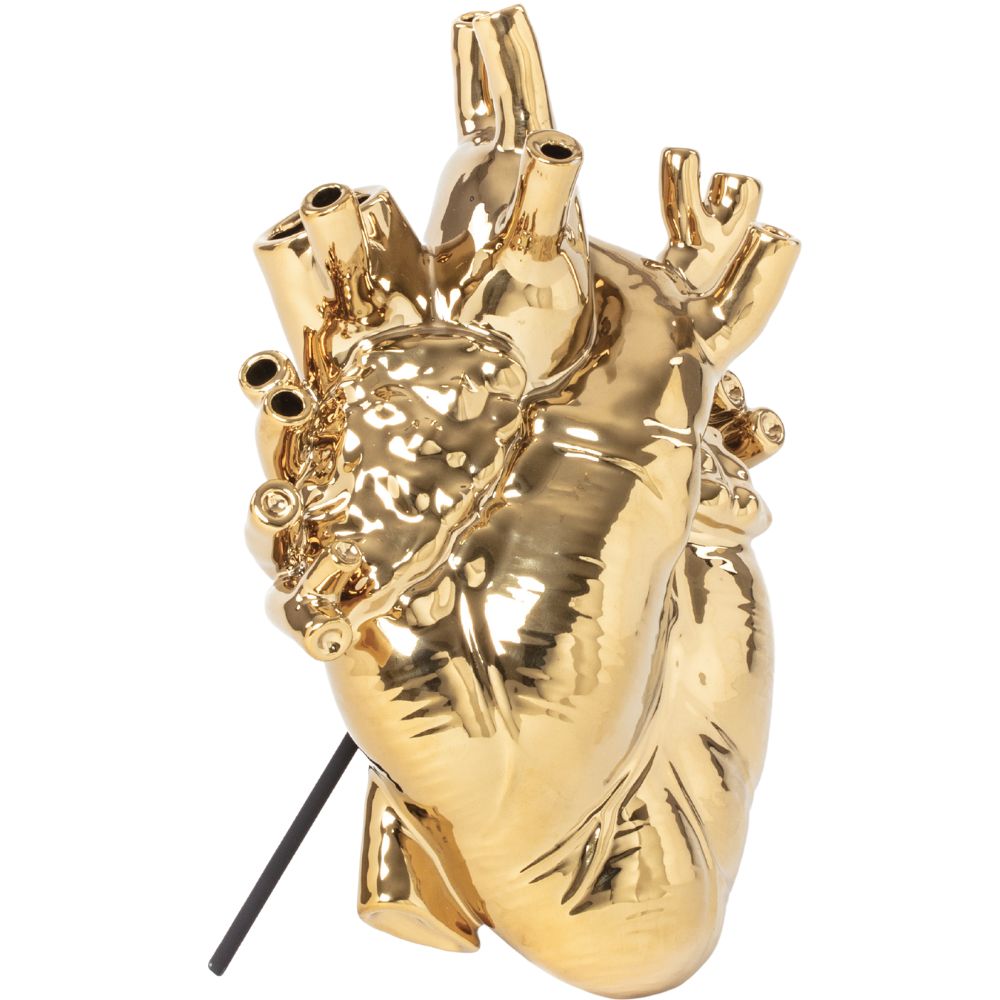 Vas LOVE IN BLOOM 25 cm, guld, Seletti