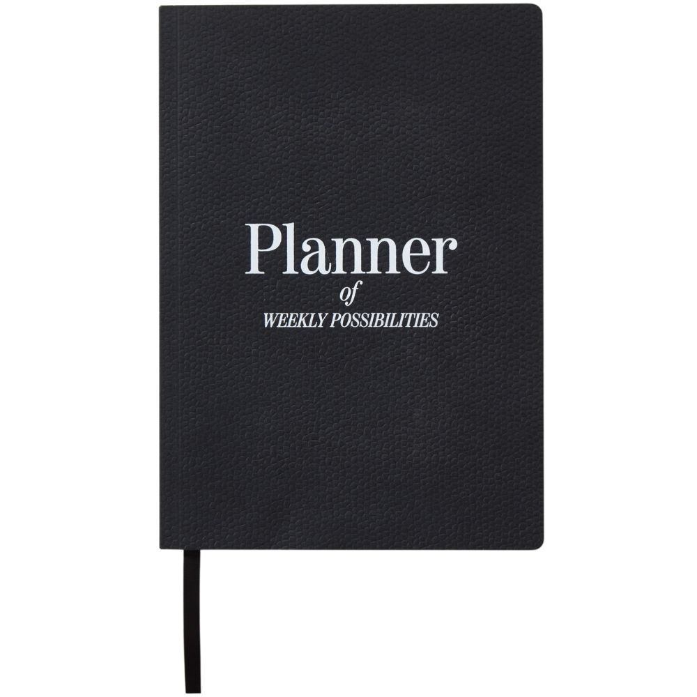 Planerare PLANNER OF WEEKLY POSSIBILITIES, 238 sidor, svart, Printworks