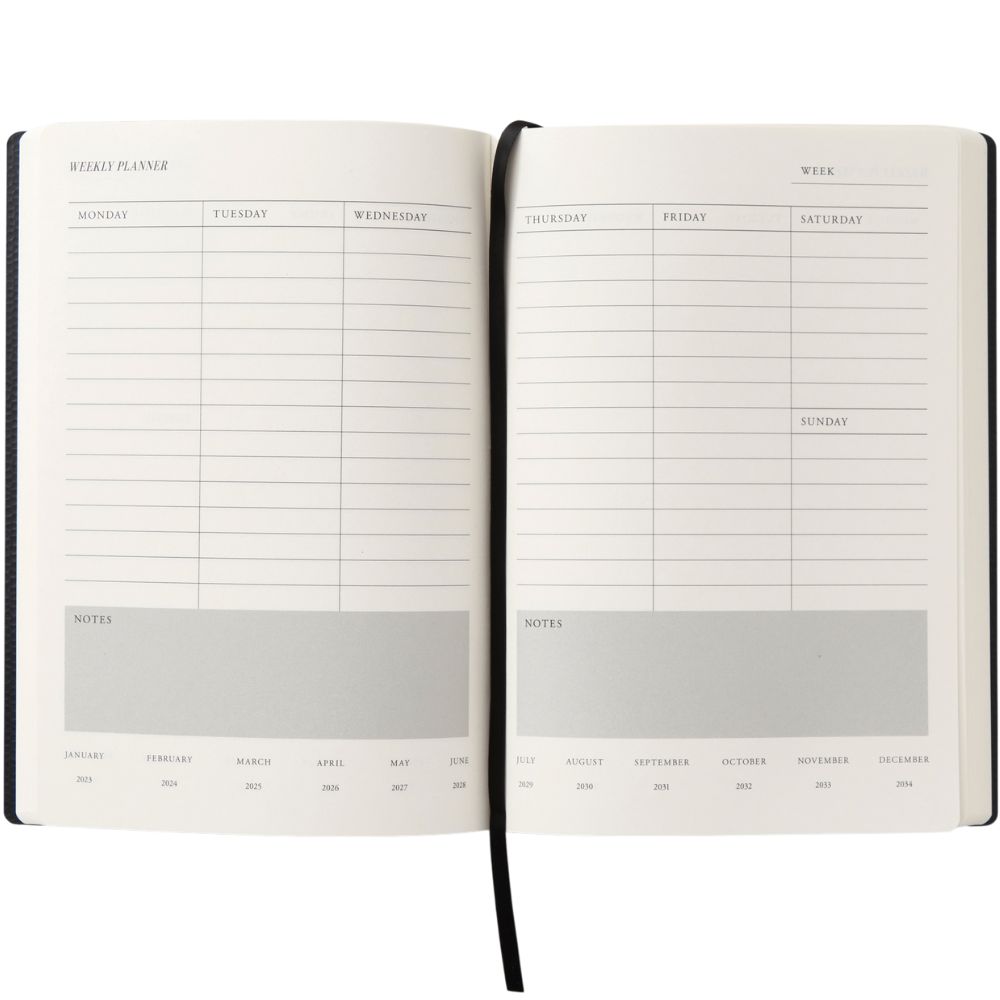 Planerare PLANNER OF WEEKLY POSSIBILITIES, 238 sidor, svart, Printworks
