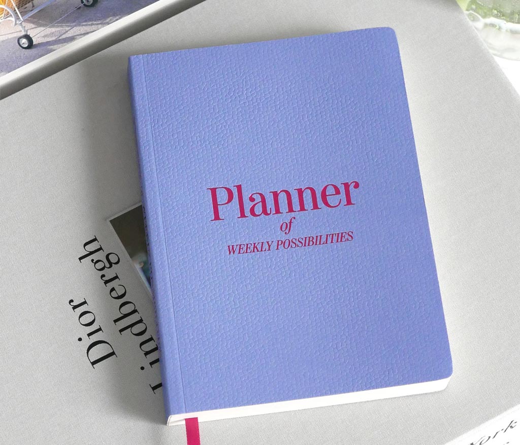 Planerare PLANNER OF WEEKLY POSSIBILITIES, 238 sidor, blå, Printworks