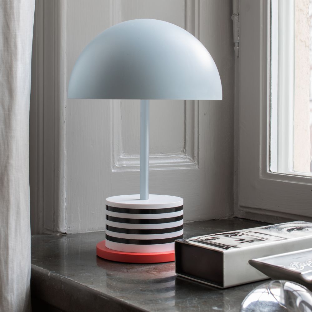 Bärbar bordslampa RIVIERA 28 cm, blå, Printworks