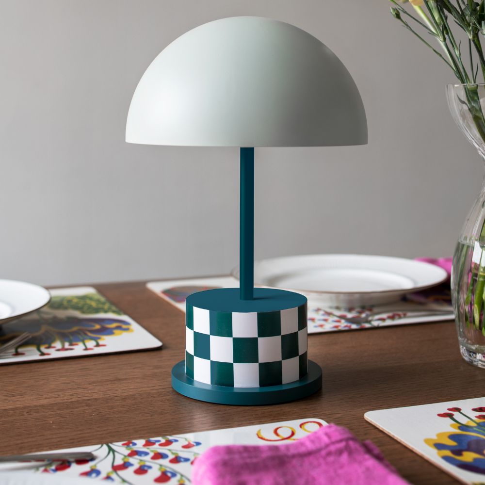 Bärbar bordslampa RIVIERA 28 cm, grön, Printworks