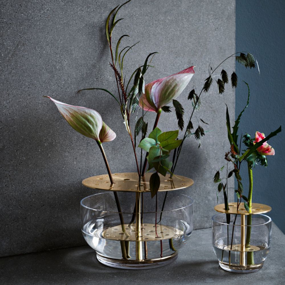 Vas IKEBANA 13 cm, guld, glas, Fritz Hansen