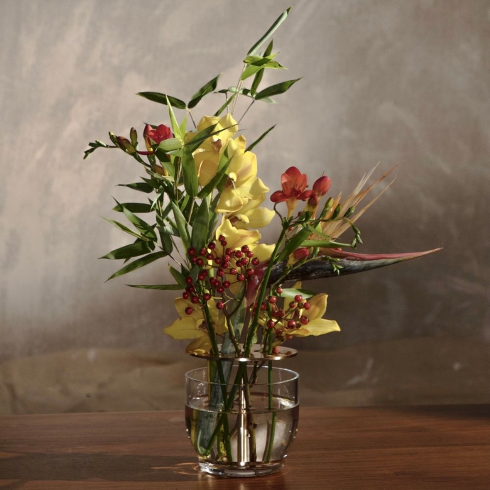 Vas IKEBANA 13 cm, guld, glas, Fritz Hansen