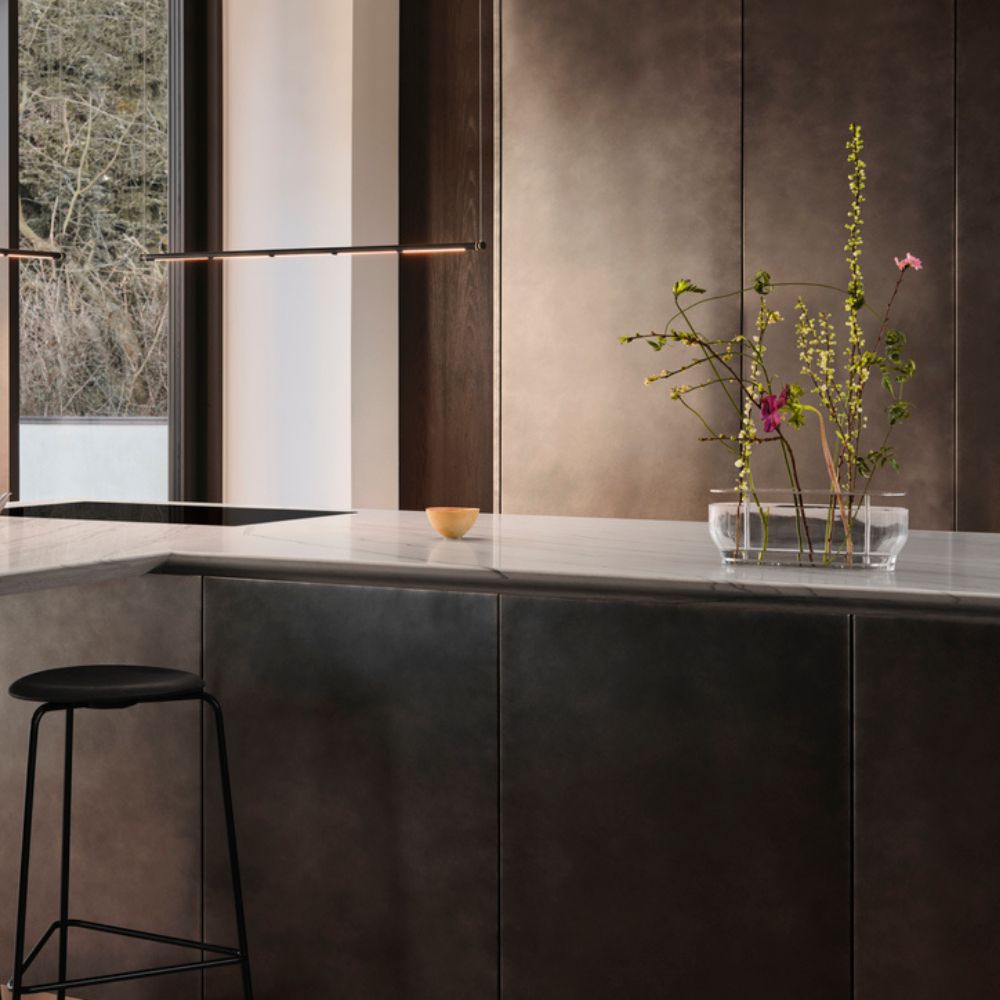 Vas IKEBANA 33 cm, guld, glas, Fritz Hansen