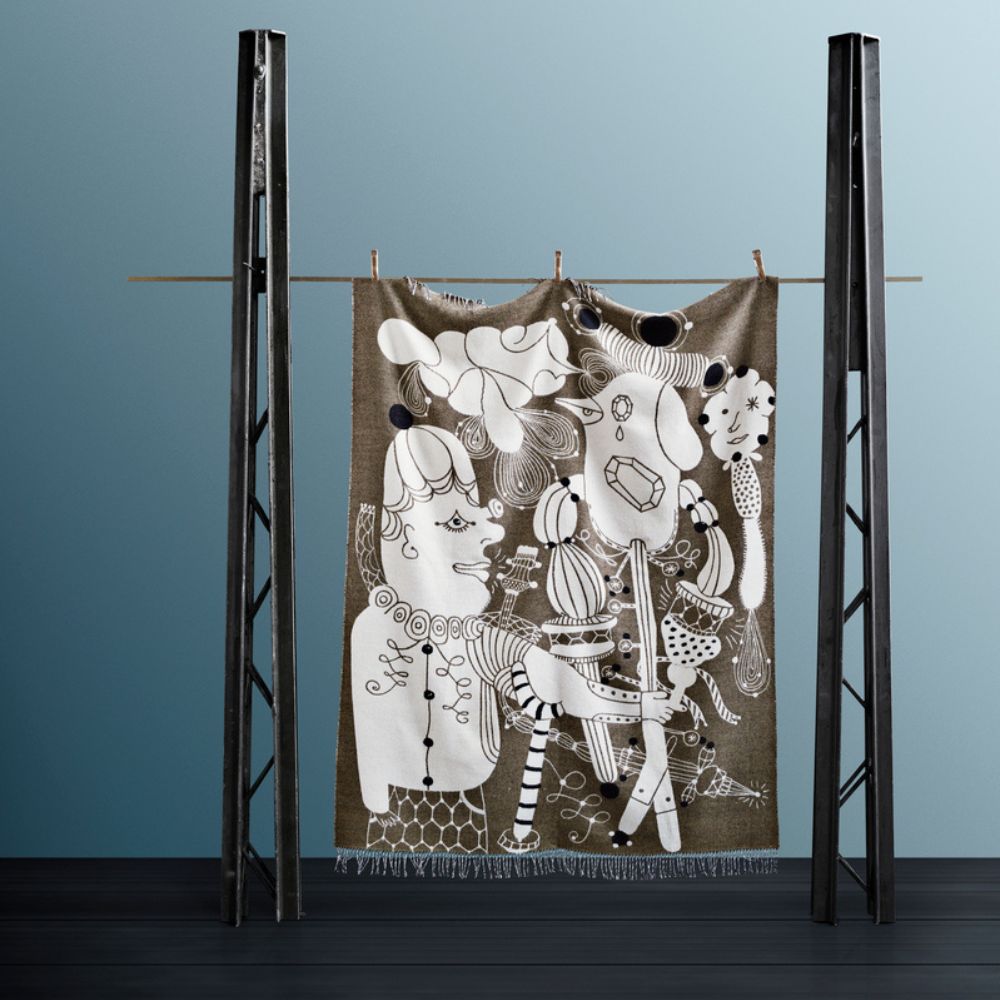 Filt JAIME HAYON 130 x 200 cm, guld, merino, Fritz Hansen