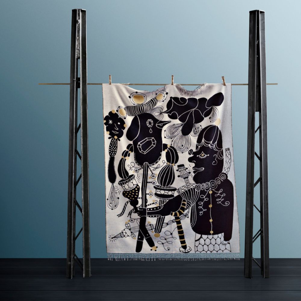 Filt JAIME HAYON 130 x 200 cm, guld, merino, Fritz Hansen