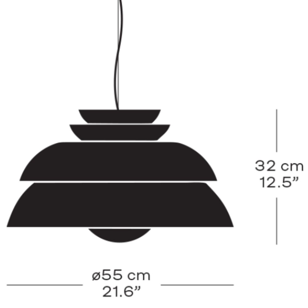 Pendellampa CONCERT 55 cm, vit, Fritz Hansen