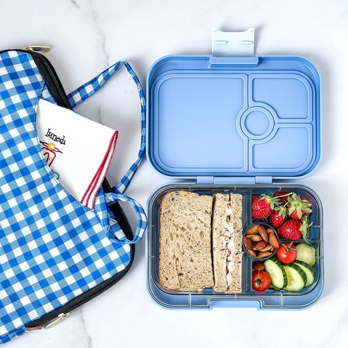 Bentolåda PANINO 4 hazy blue / panther, 750 ml, Yumbox