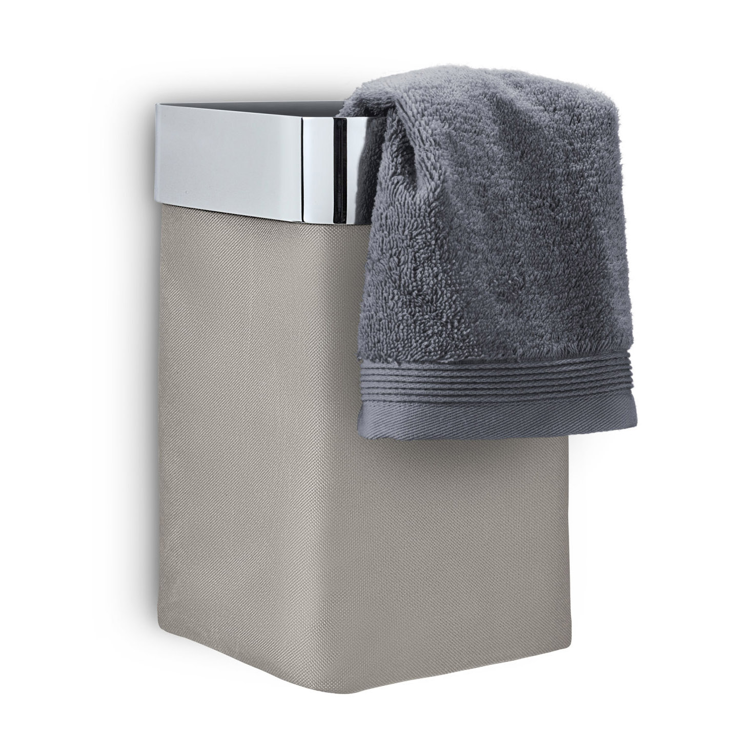 Väggmonterad handdukskorg NEXIO polerad taupe Blomus
