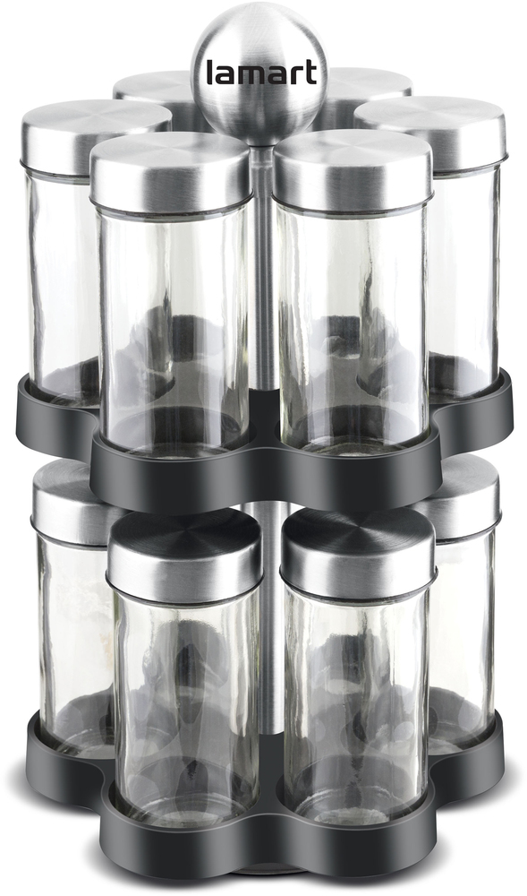 Set med kryddor Stål LT7044 Lamart 12 st