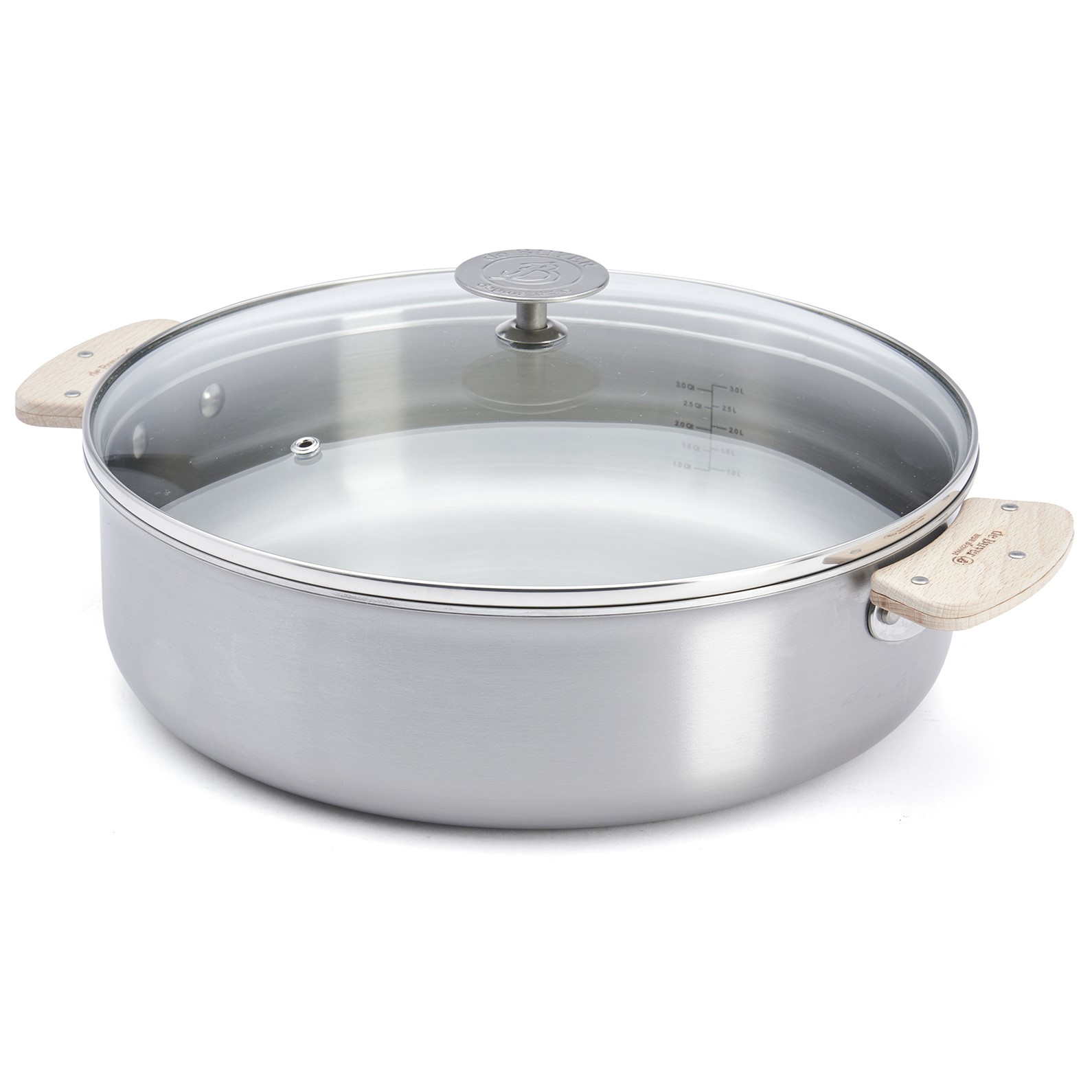 Stekpanna ALCHIMY LOQY 28 cm, silver, rostfritt stål, de Buyer