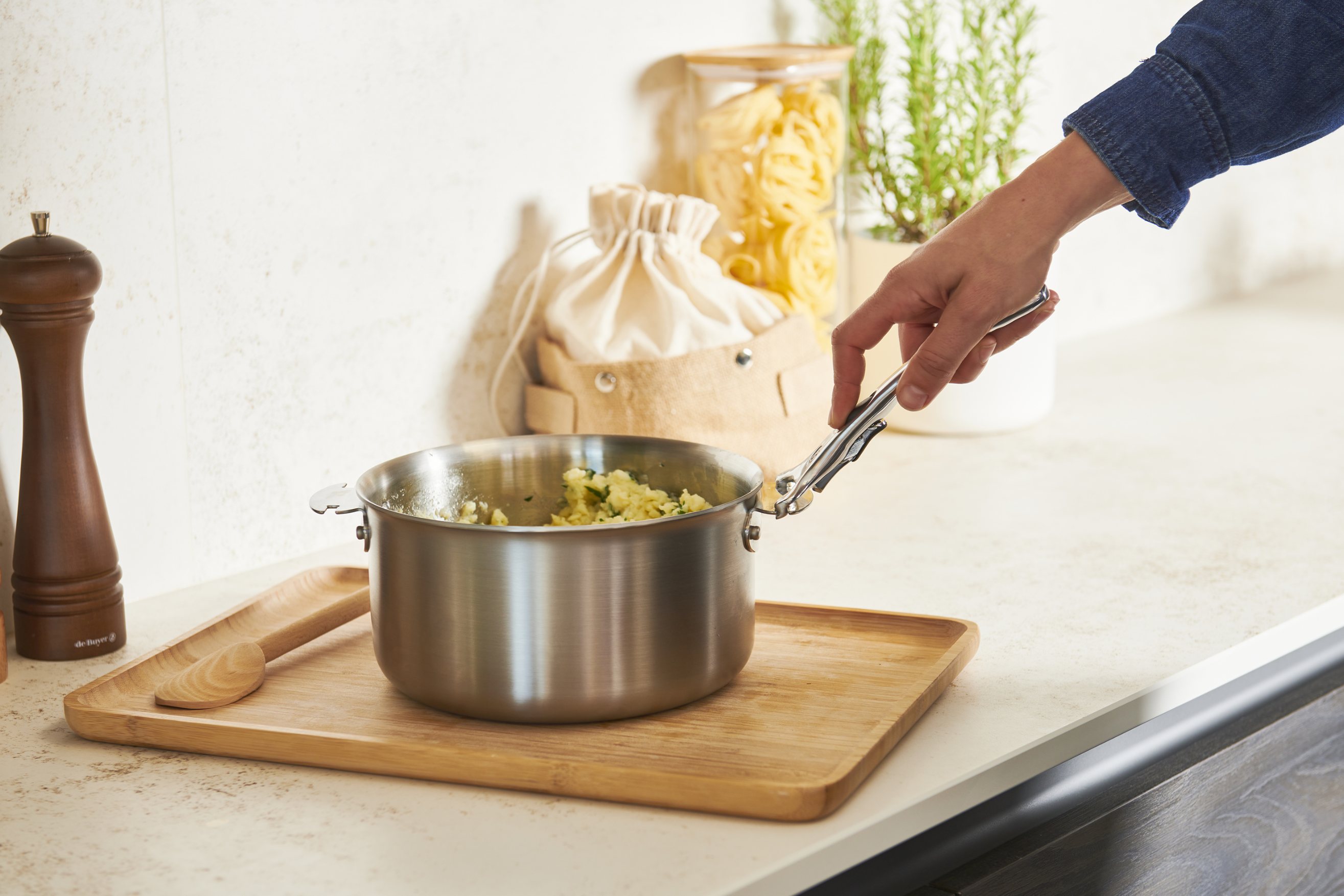 Kastrull ALCHIMY LOQY 16 cm, silver, rostfritt stål, de Buyer