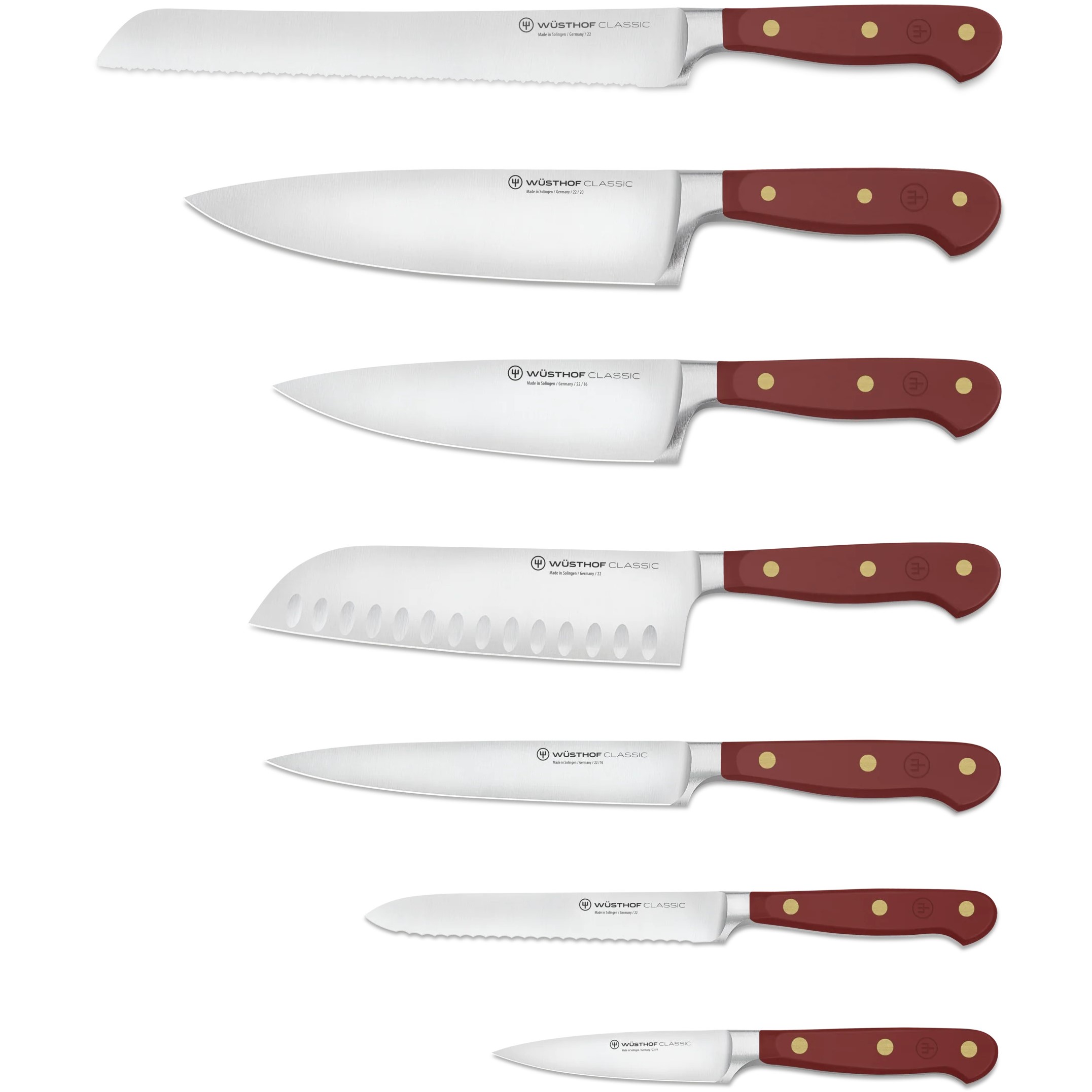 Knivar i knivblock CLASSIC COLOUR , set i 8, tasty sumak, Wüsthof