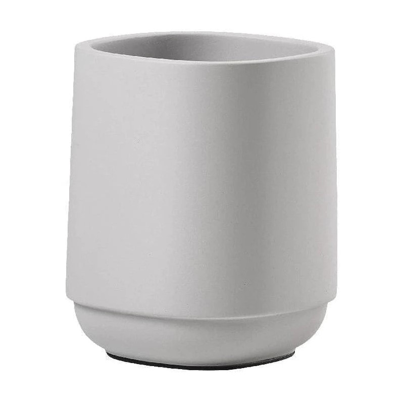 Tandborstmugg TIME 10 cm, ljusgrå, betong, Zon Danmark