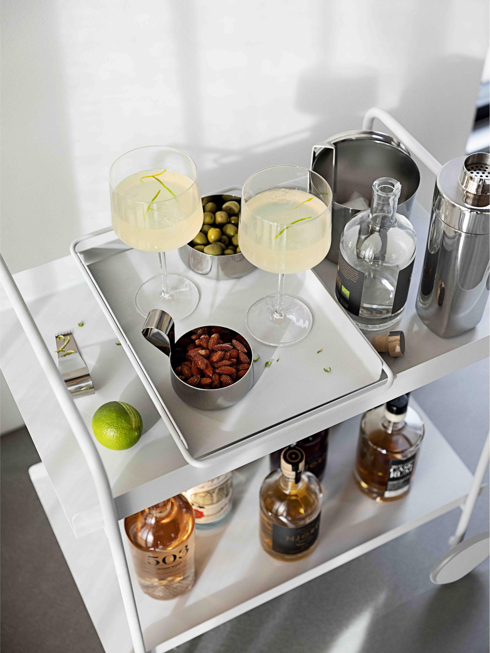 Serveringsvagn A-COCKTAIL 66 cm, svart, metall, Zone Denmark