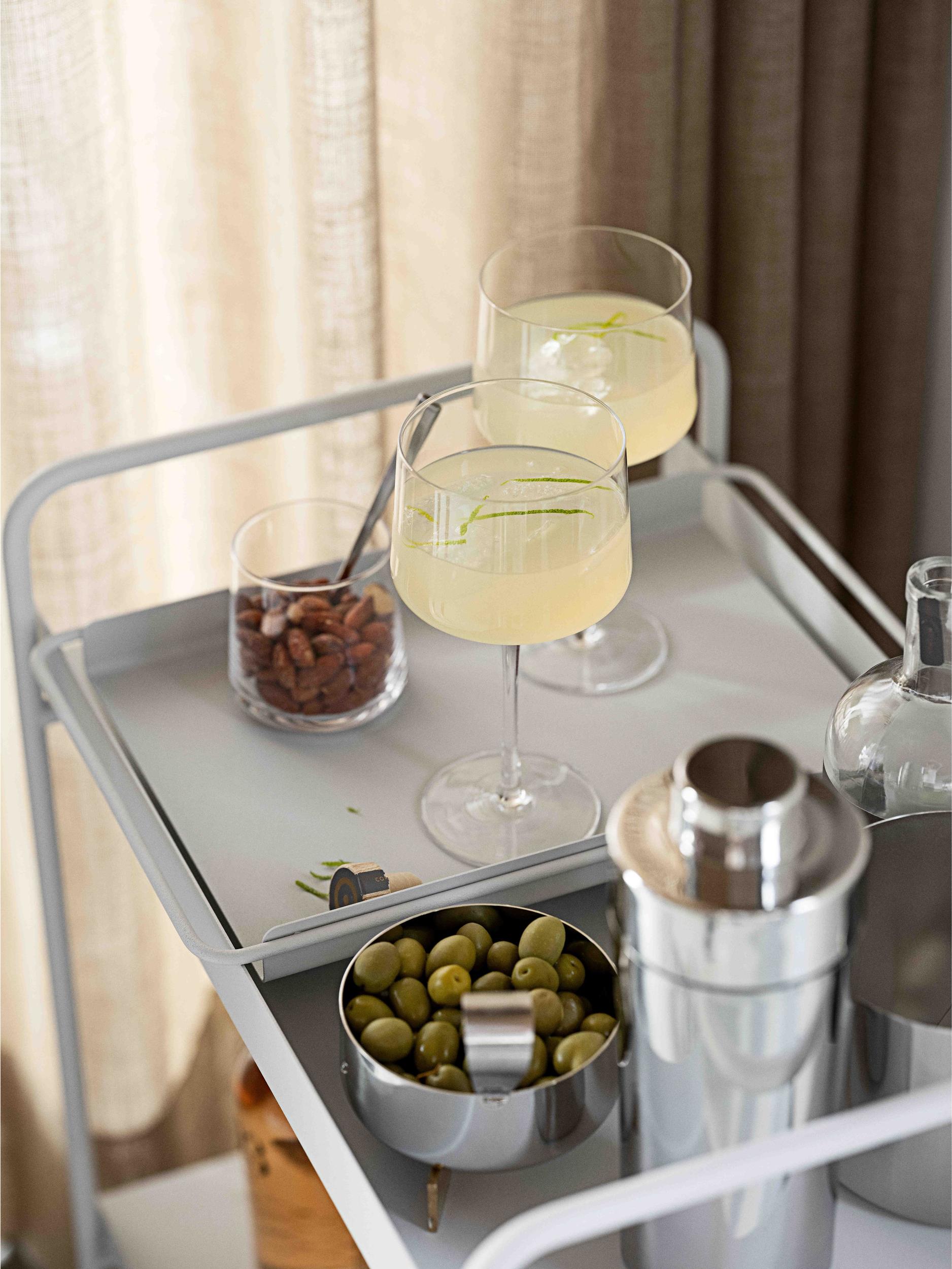 Serveringsvagn A-COCKTAIL 66 cm, svart, metall, Zone Denmark