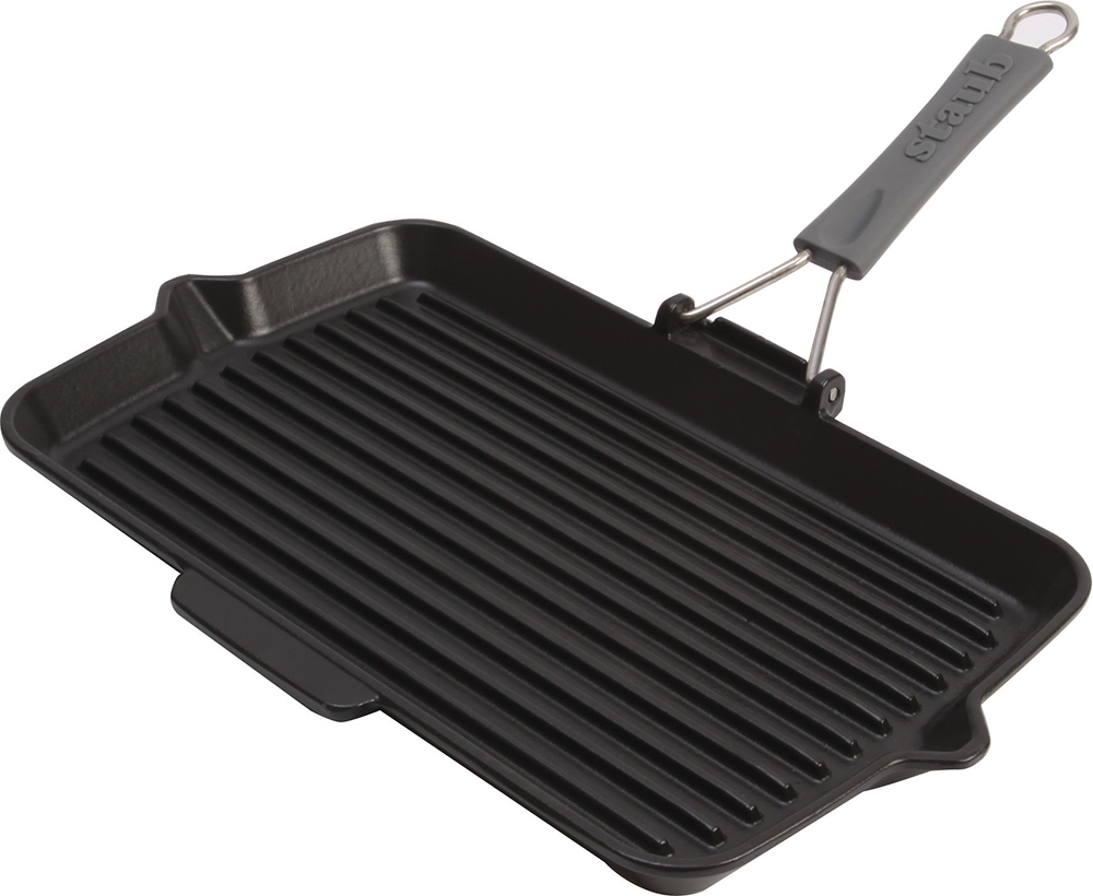 Rektangulär gjutjärnsgrill 34 x 21 cm Staub