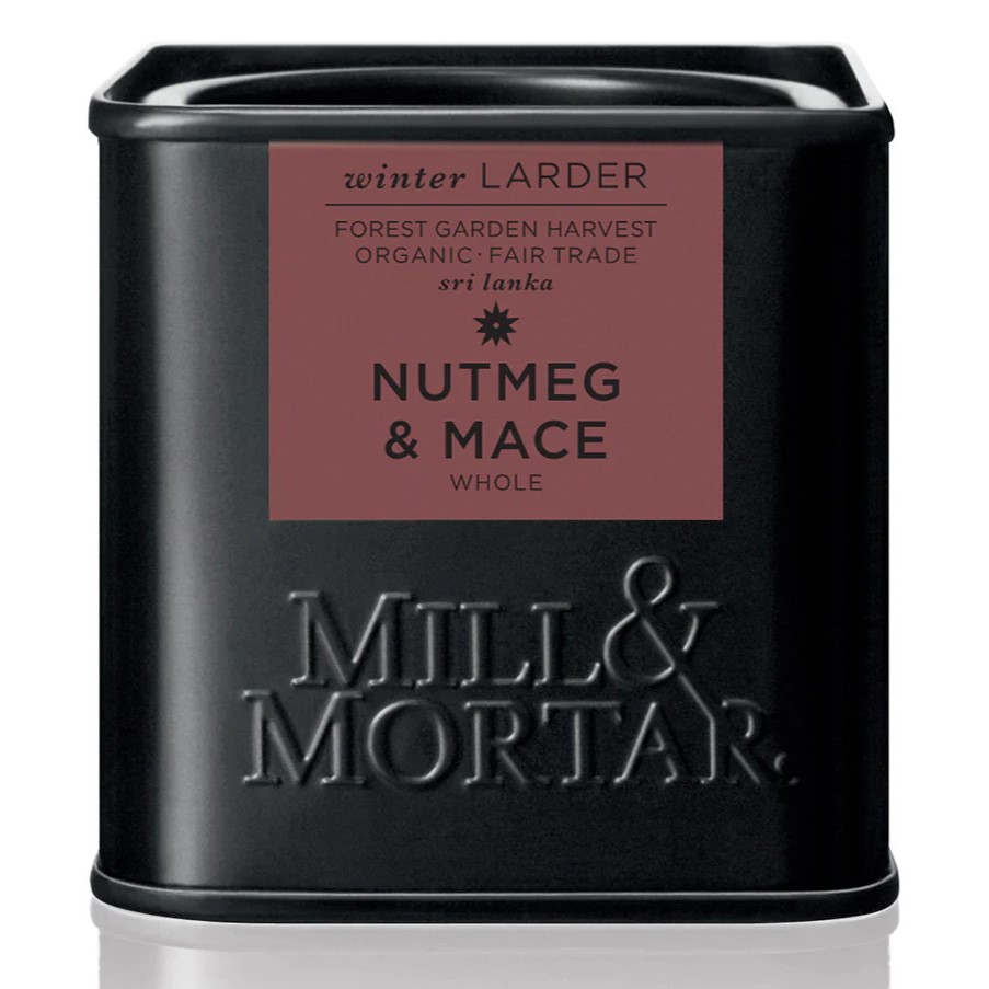 Ekologisk muskotnöt och muskotblomma 45 g, hela, Mill & Mortar