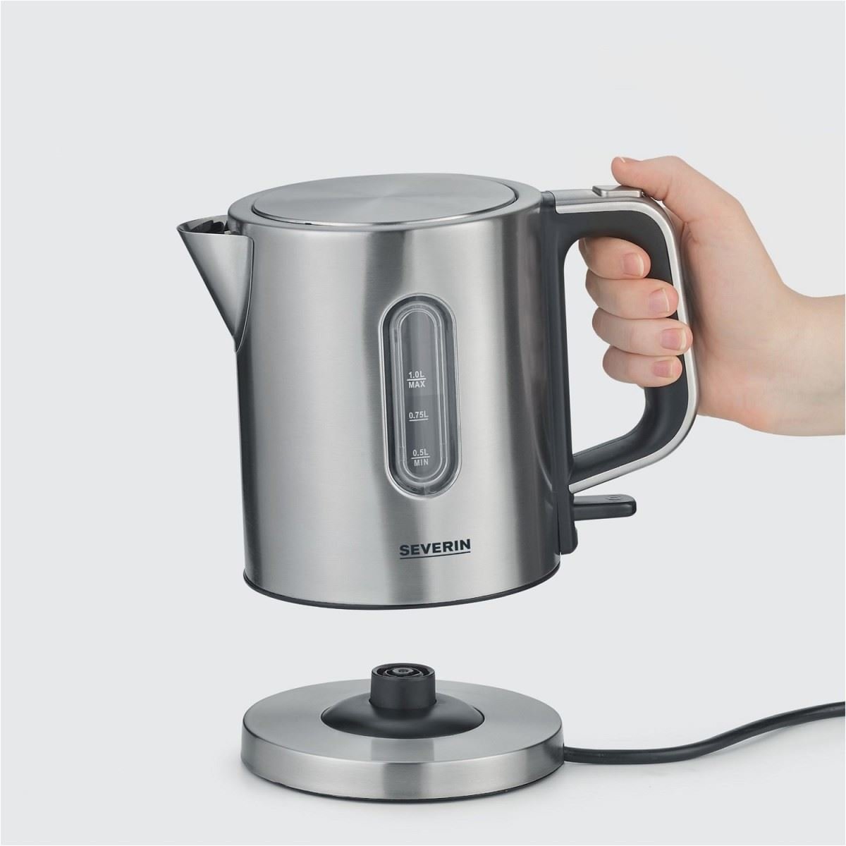 Vattenkokare WK 3401 1 l, silver, Severin