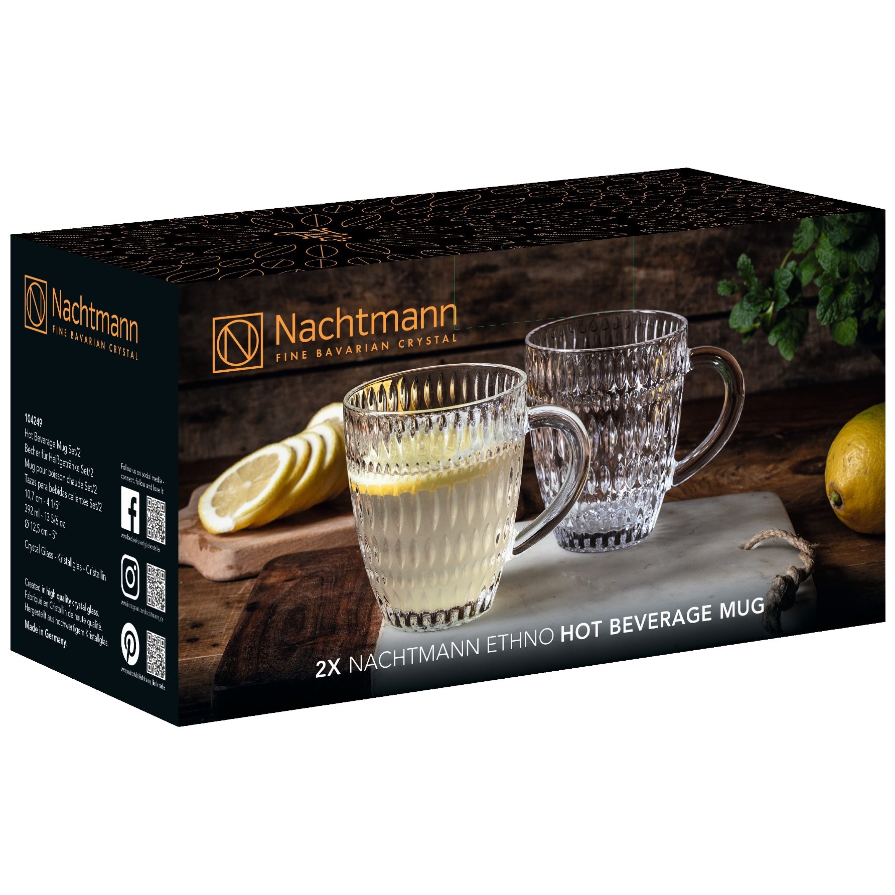 Glas för varma drycker ETHNO, set i 2, 392 ml, genomskinliga, Nachtmann