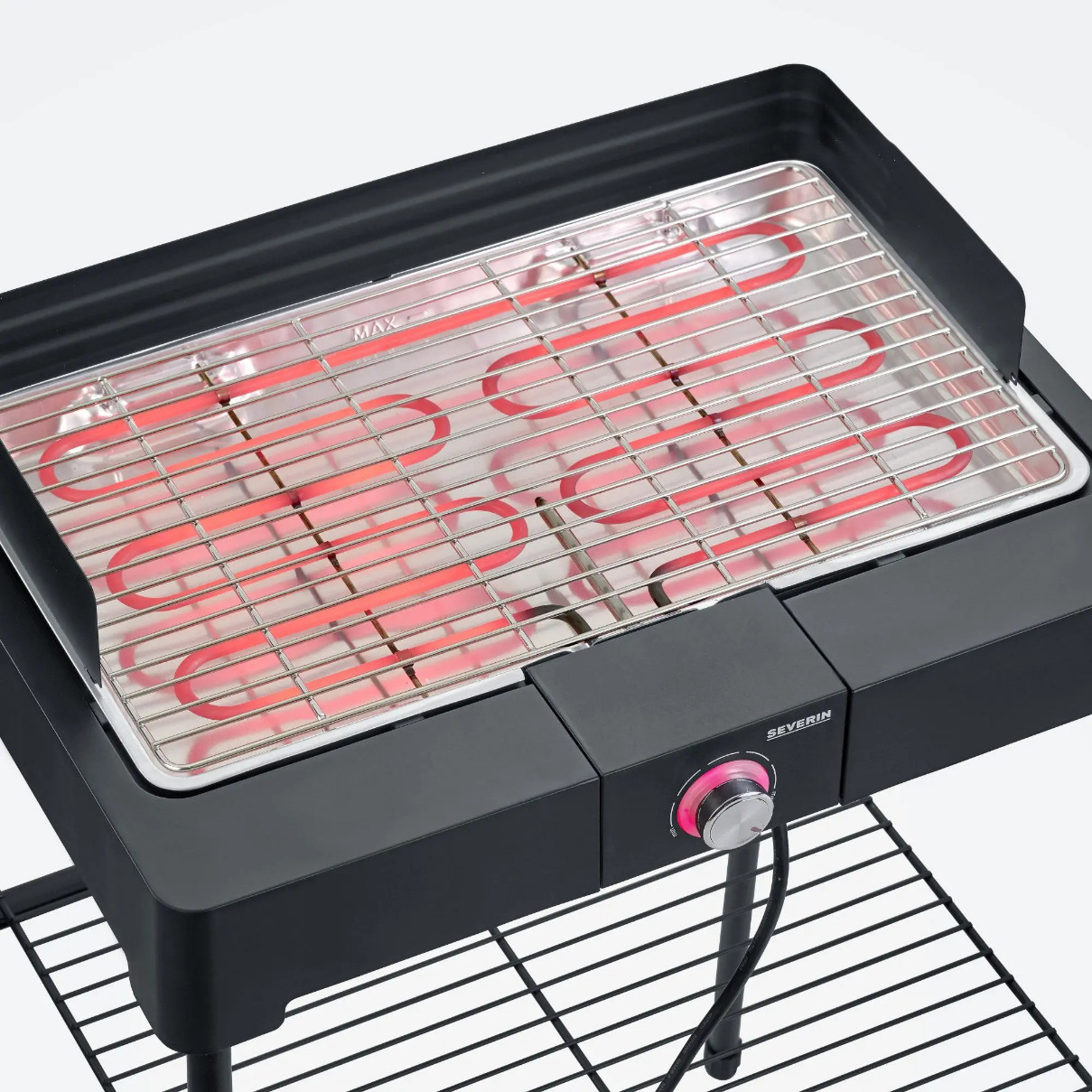 Elektrisk grill PG 8566 98 cm, stående, svart, Severin