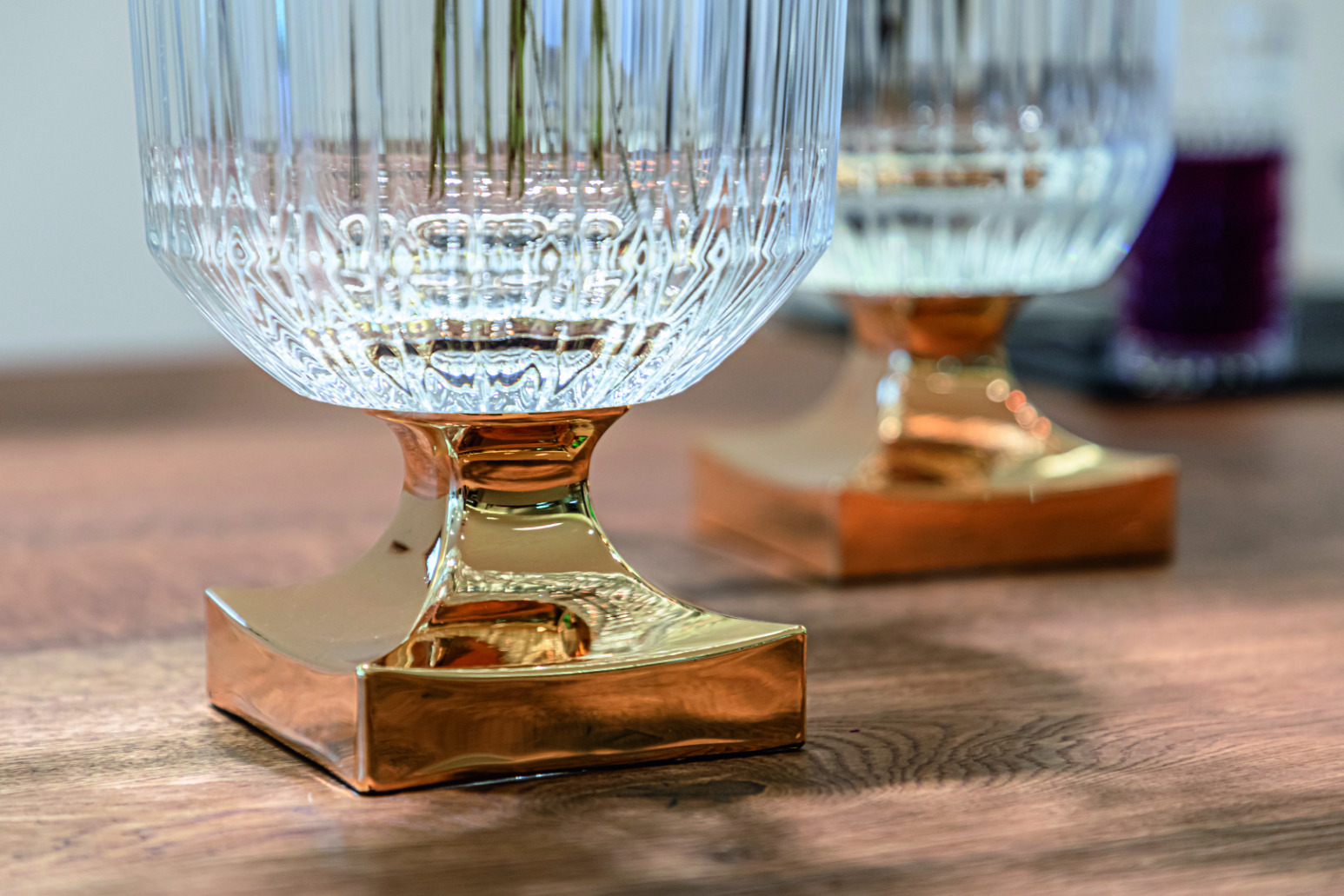 Vas MINERVA GOLD 32 cm, klar, Nachtmann