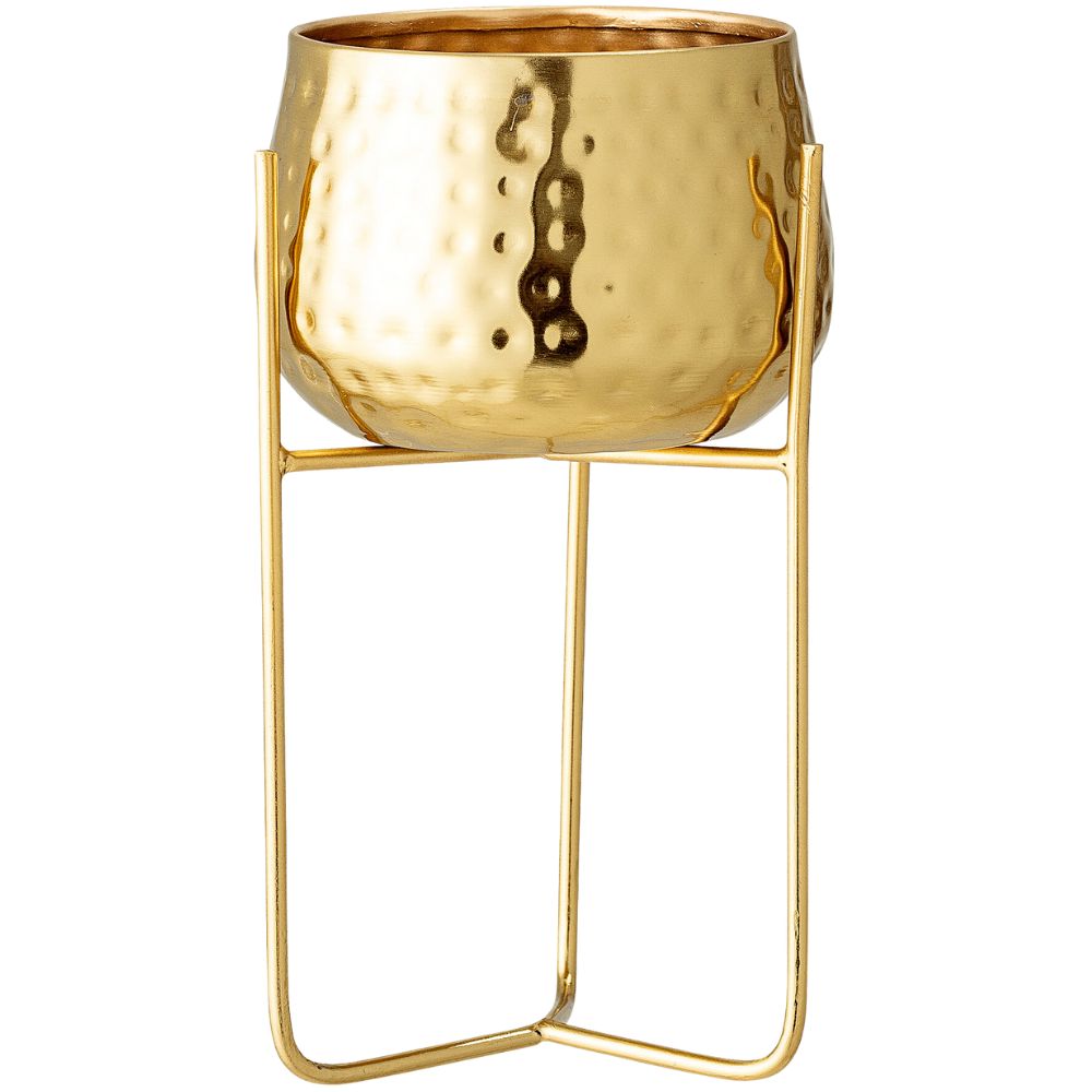 Blomkruka med piedestal RUSSELL 23 x 12 cm, guld, metall, Bloomingville