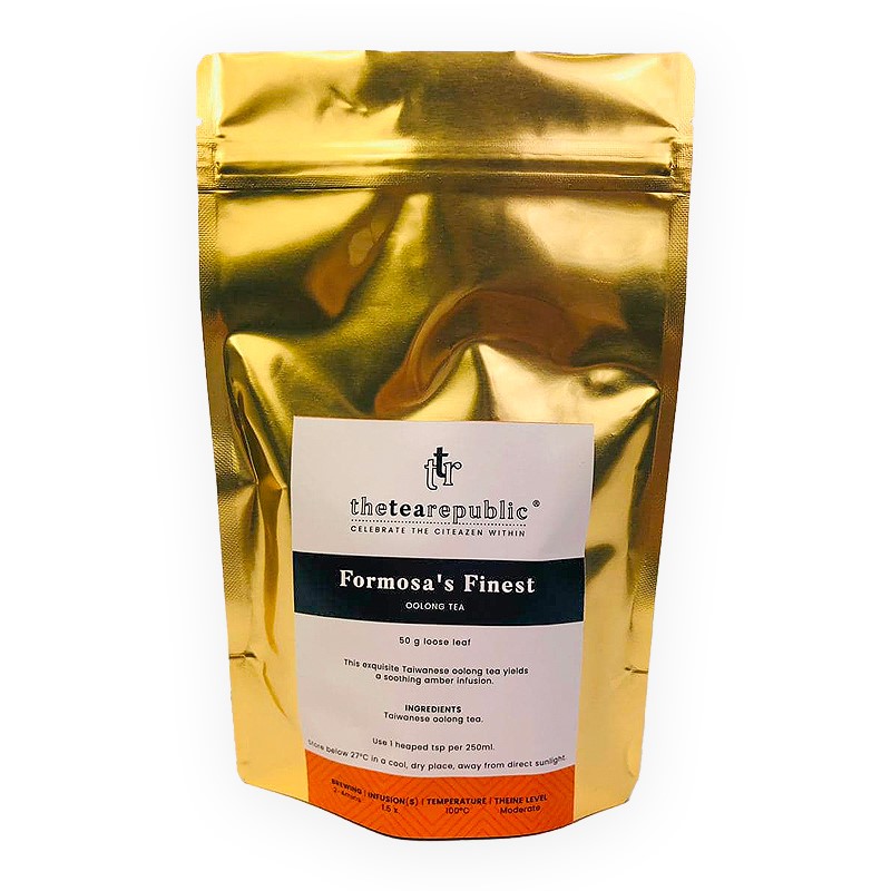 Oolong-te FORMOSA’S FINEST, 50 g tepåse med lösa blad, The Tea Republic