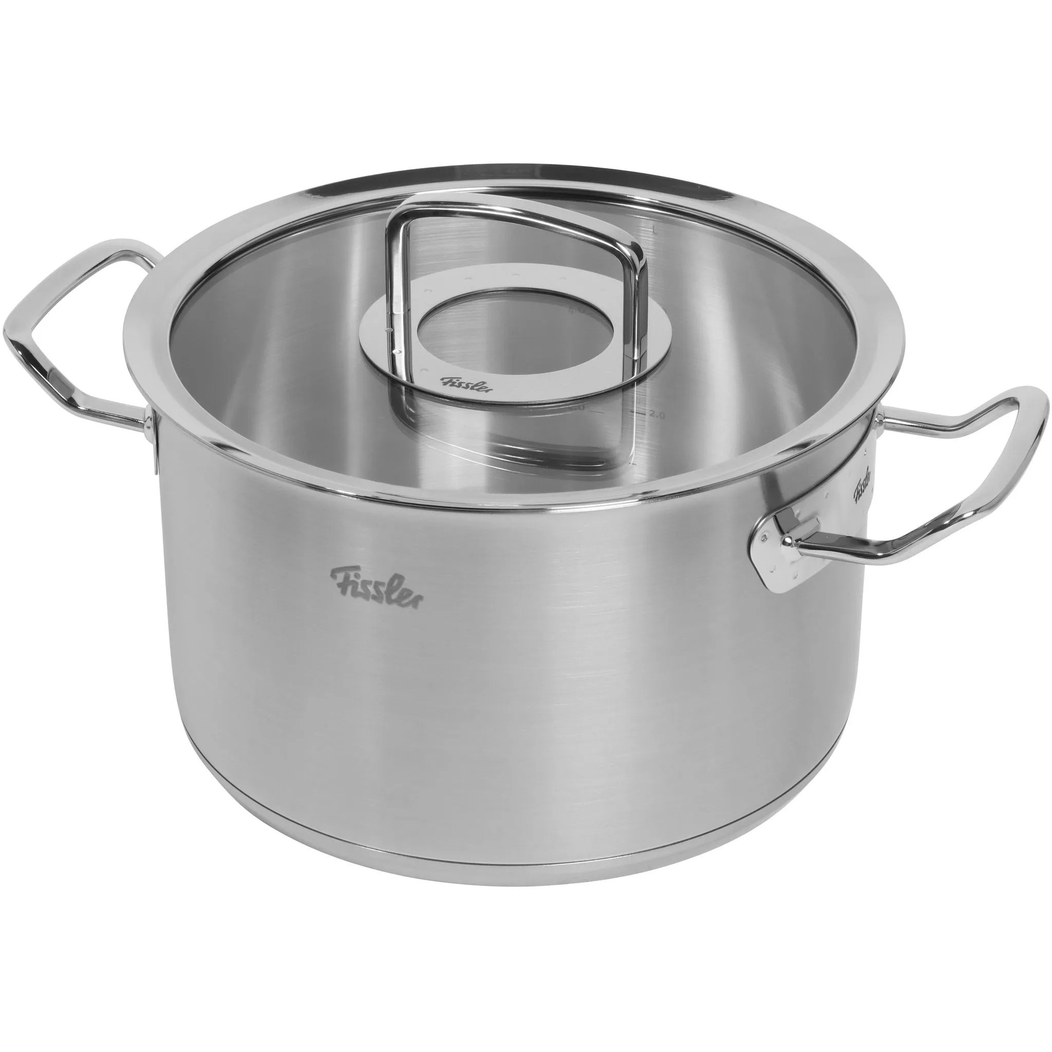 Kastrullset ORIGINAL PROFI, set i 5, silver, rostfritt stål, Fissler