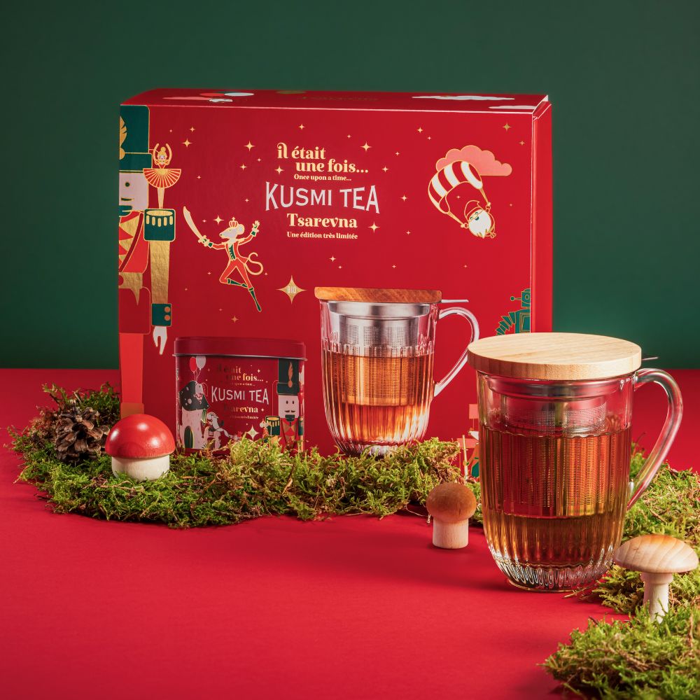 Svart te TSAREVNA, 120 g burk, med termos, Kusmi Tea