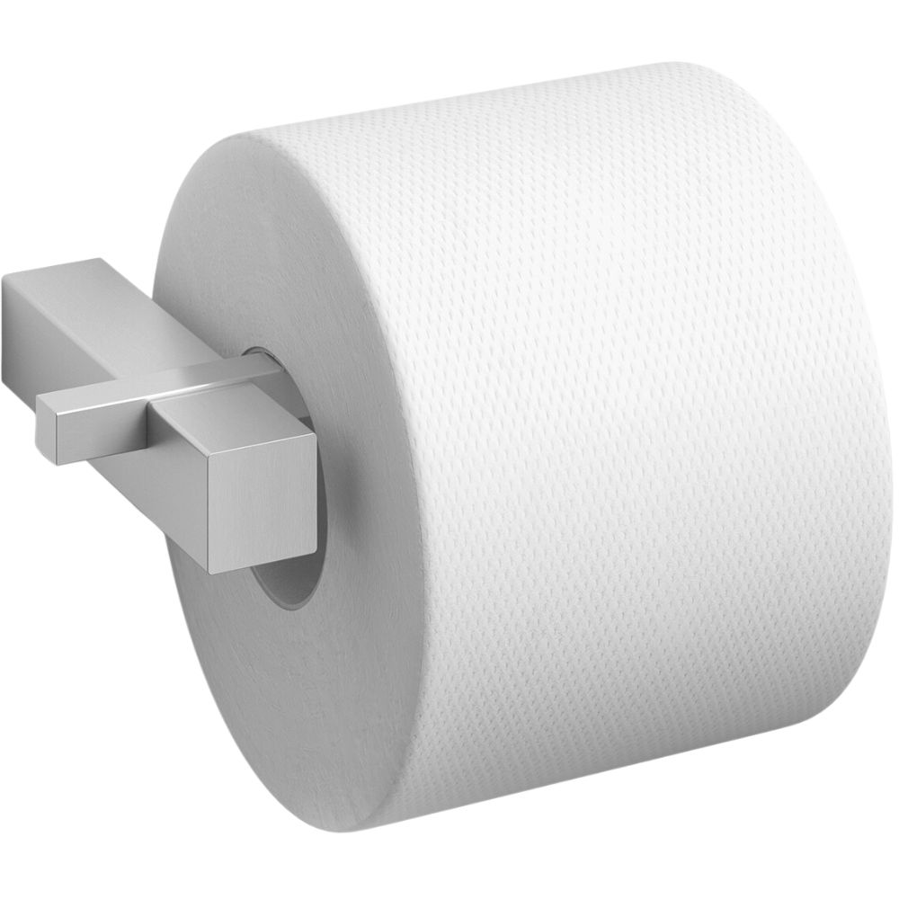 Toalettpappershållare CARVO 16 cm, matt, rostfritt stål, Zack