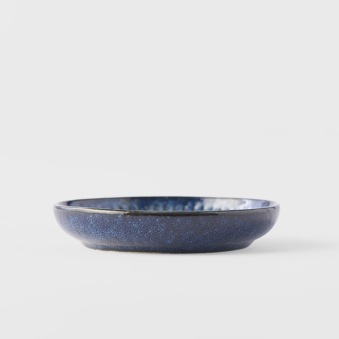 Såsskål RIDGED INDIGO 20 ml, blå, keramik, MIJ