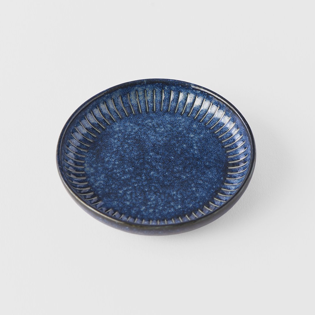 Såsskål RIDGED INDIGO 20 ml, blå, keramik, MIJ