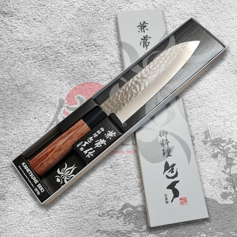 Santokukniv KANETSUNE TSUCHIME 16 cm, brun, Dellinger